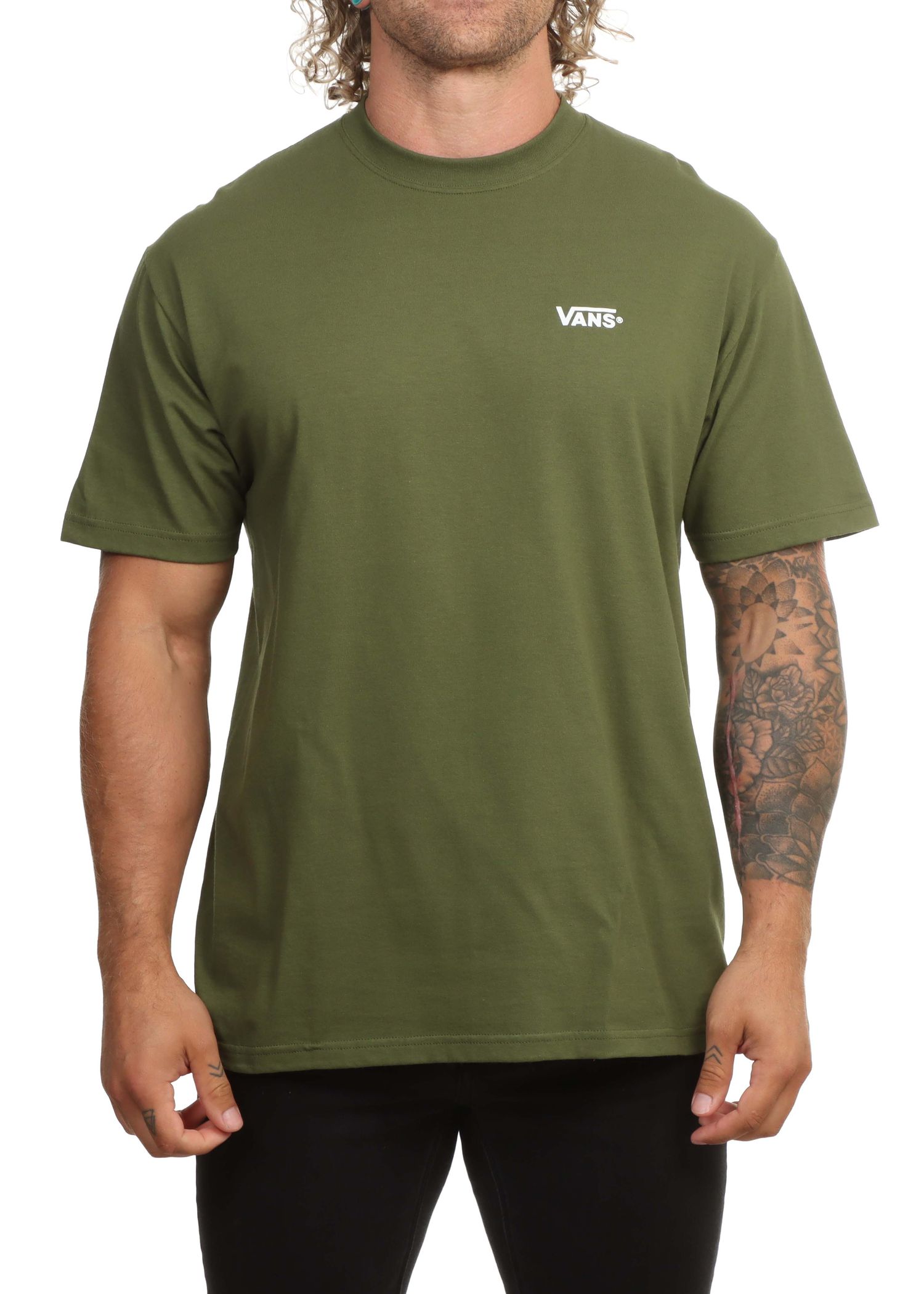 Vans Left Chest Tee Green Balsam