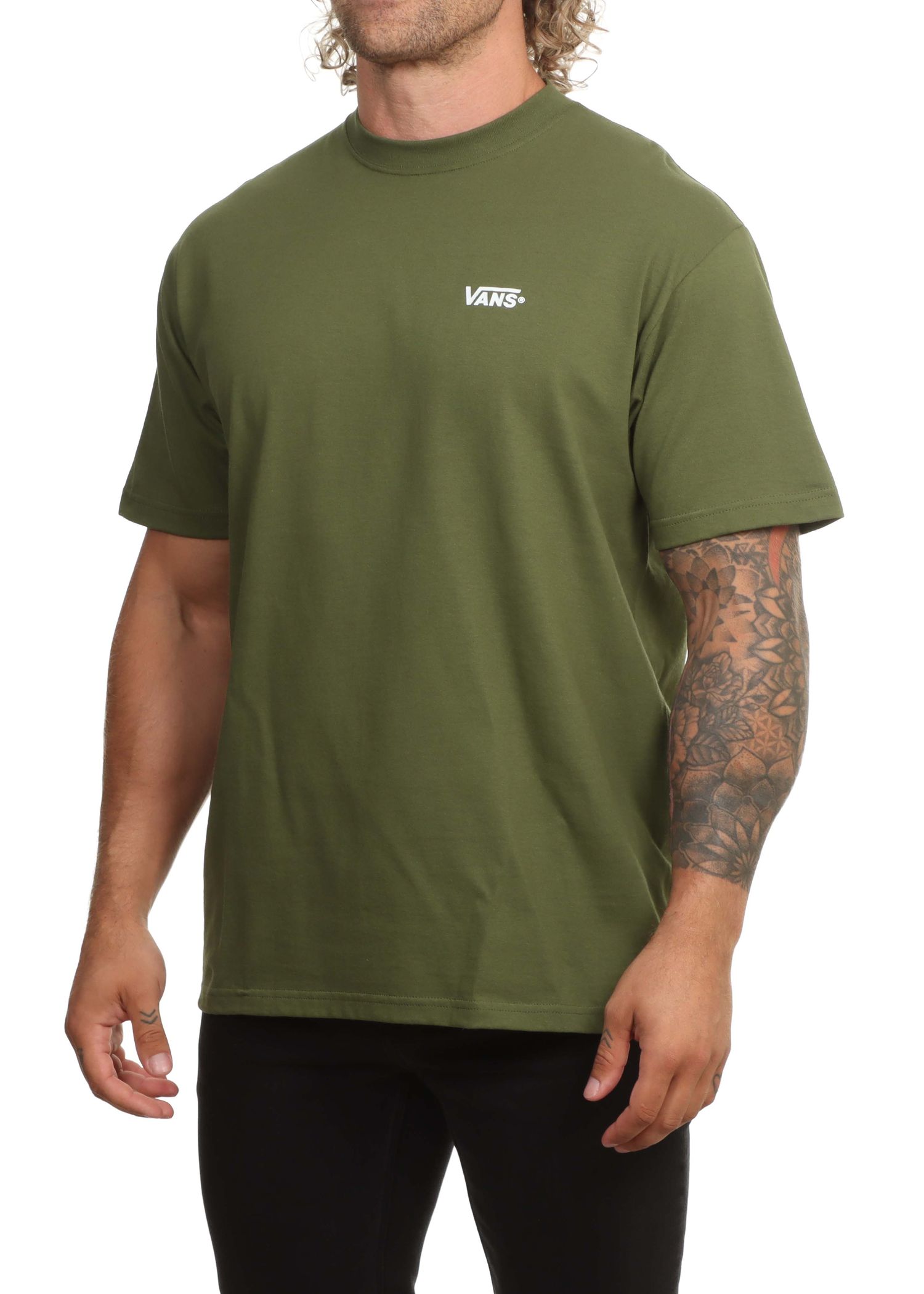 Vans Left Chest Tee Green Balsam