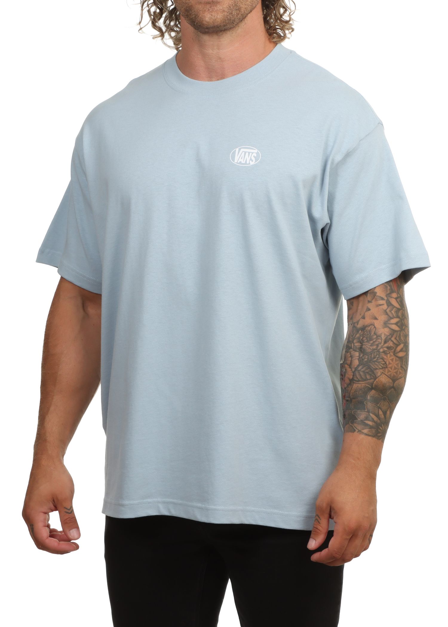 Vans Oval Logo Loose Tee Soft Slate