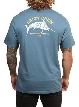 Salty Crew Bill Fishing Tee Slate