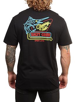 Salty Crew Neon Sign Tee Black
