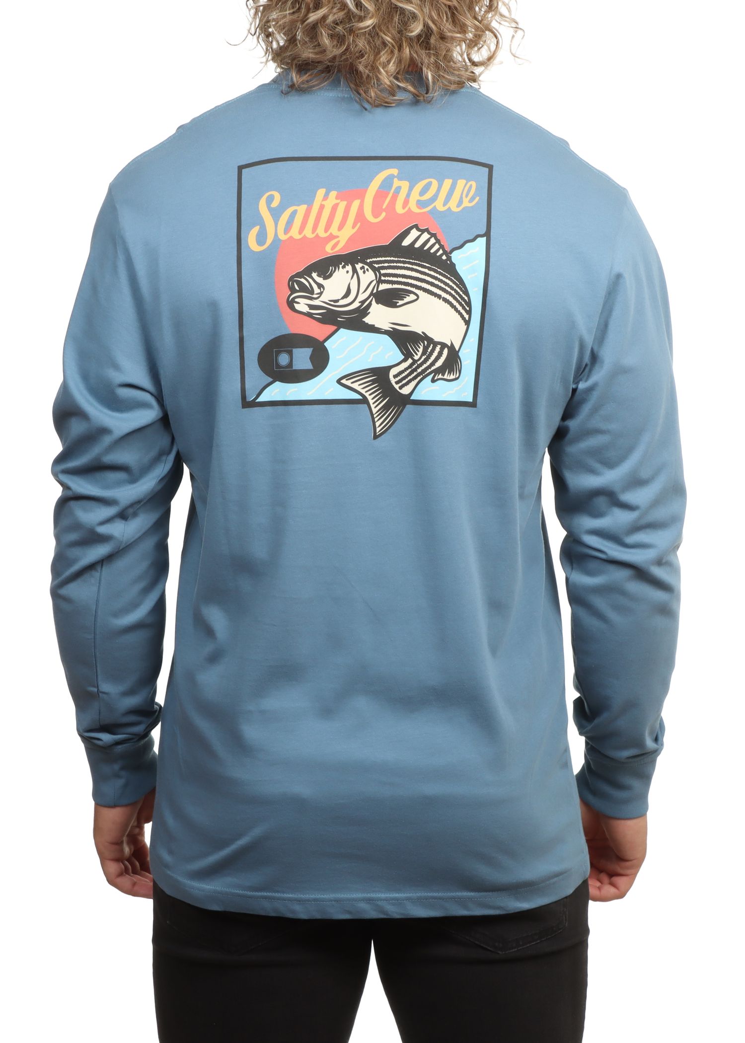 Salty Crew Striped Long Sleeve Slate