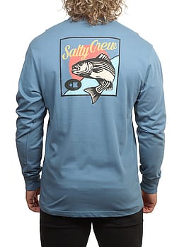 Salty Crew Striped Long Sleeve Slate
