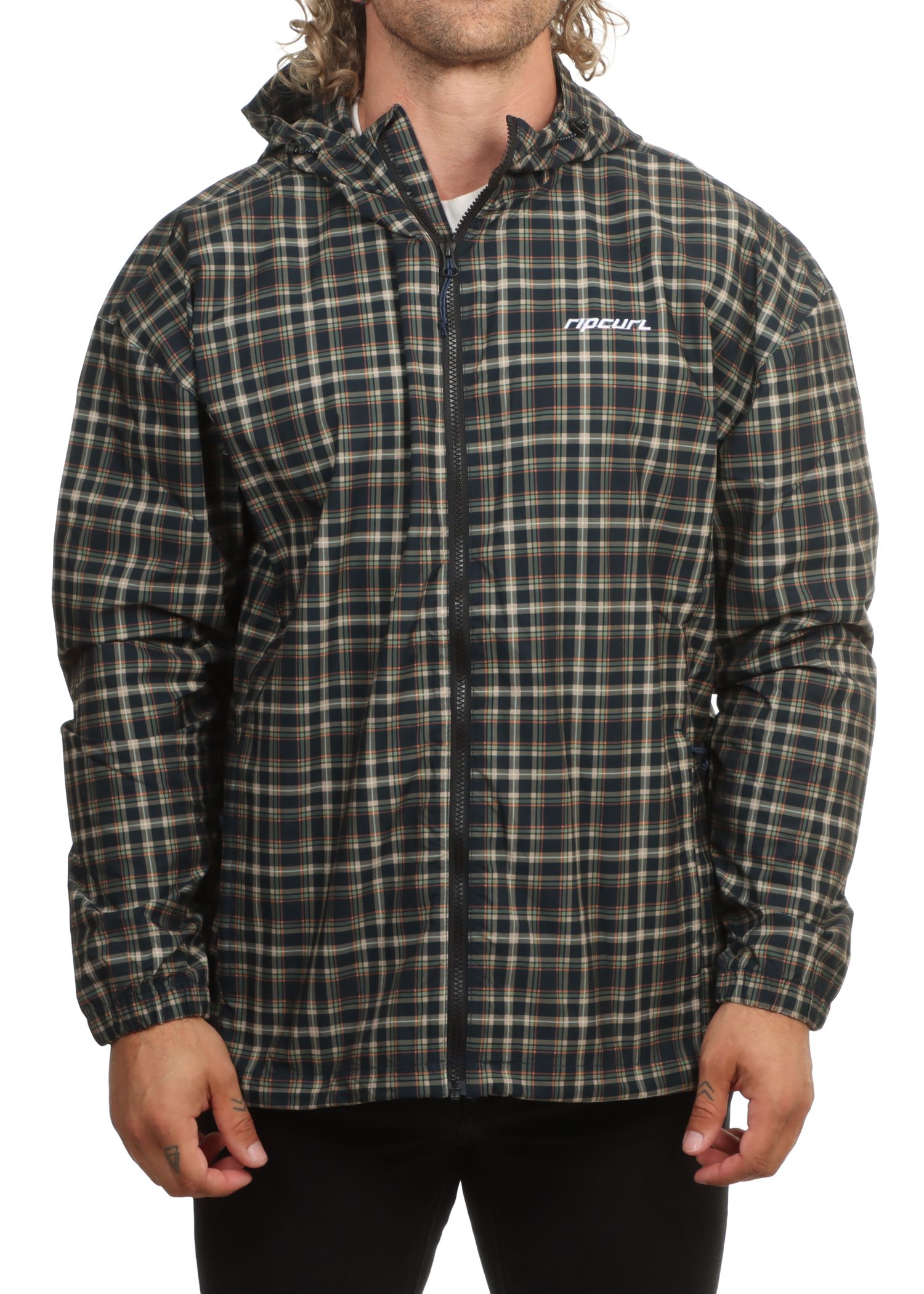Ripcurl Archive DWR Plaid Jacket Dark Navy