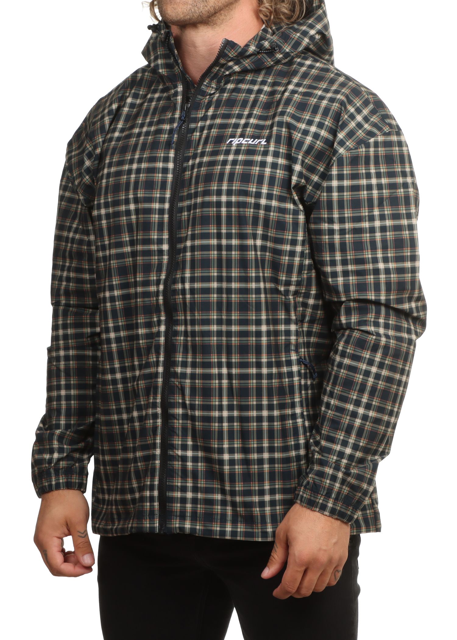 Ripcurl Archive DWR Plaid Jacket Dark Navy