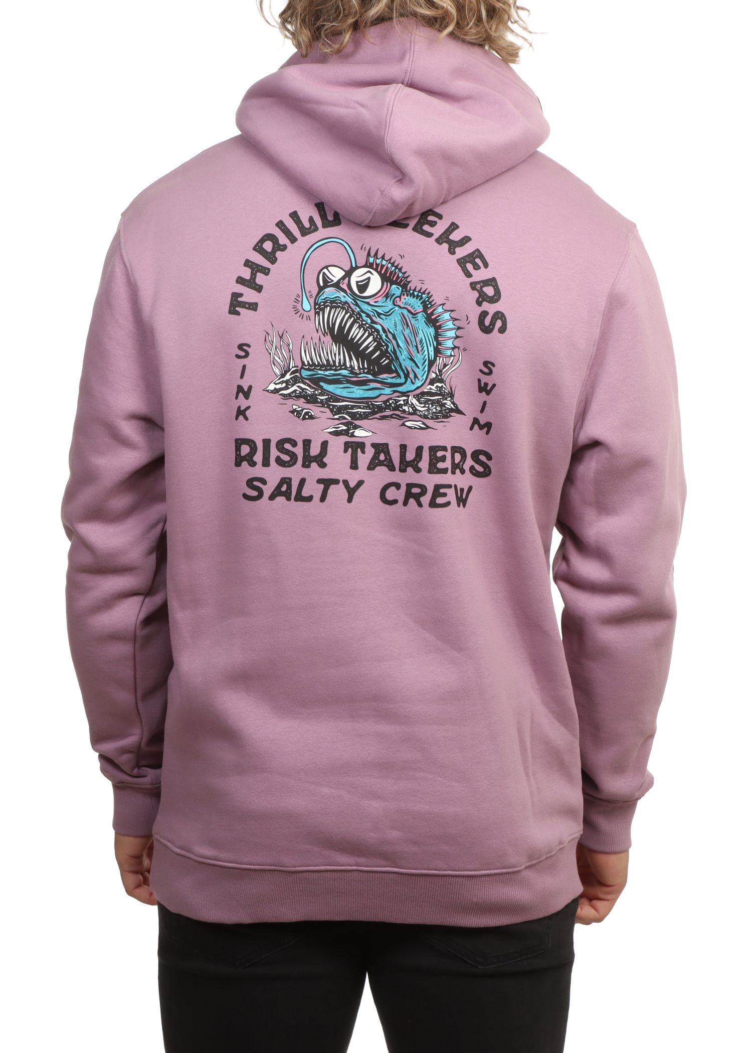 Salty Crew Angler Fish Monster Hoodie Grape