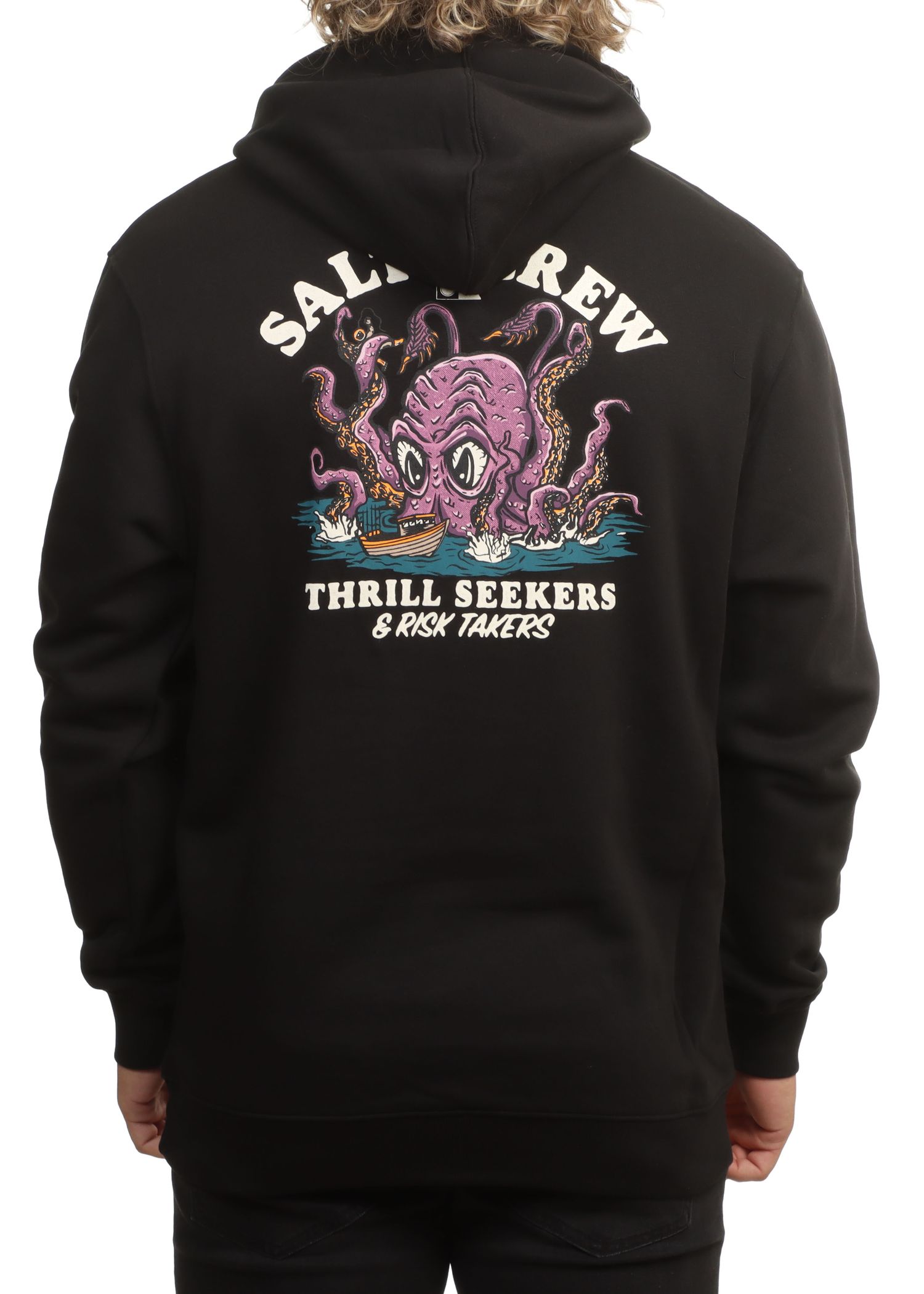 Salty Crew Kraken Monster Hoodie Black