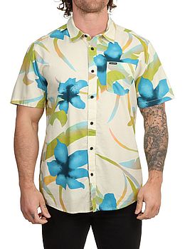 Volcom Tracers Floral Shirt Light Beige
