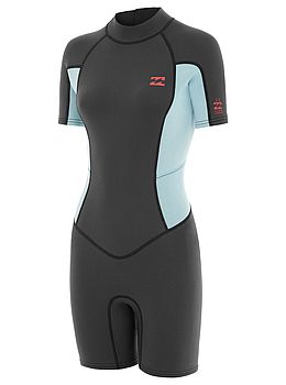Billabong Launch 2MM Back Zip Shorty Wetsuit Grey