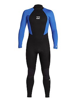 Billabong Kids Intruder 3/2 Back Zip Summer Wetsuit Blue