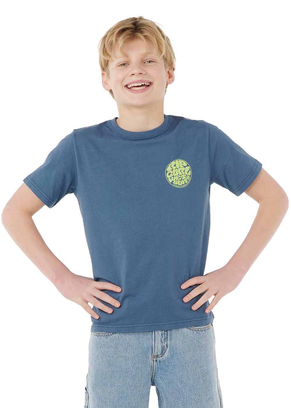 Ripcurl Boys Wetsuit Icon Tee Light Navy