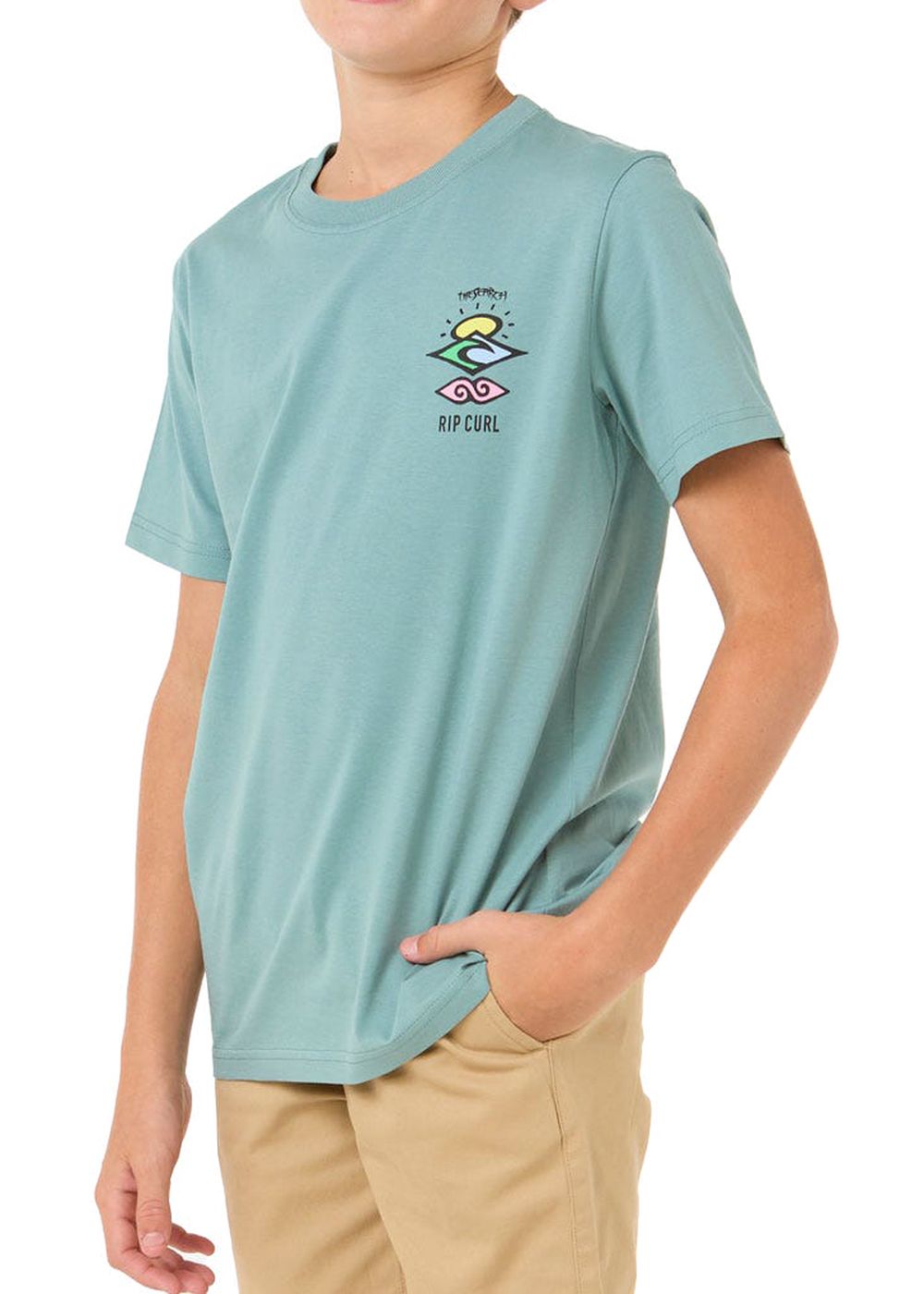 Ripcurl Boys Search Icon Tee Blue Lagoon