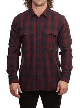 Volcom Shadowstone Flannel Shirt Navy
