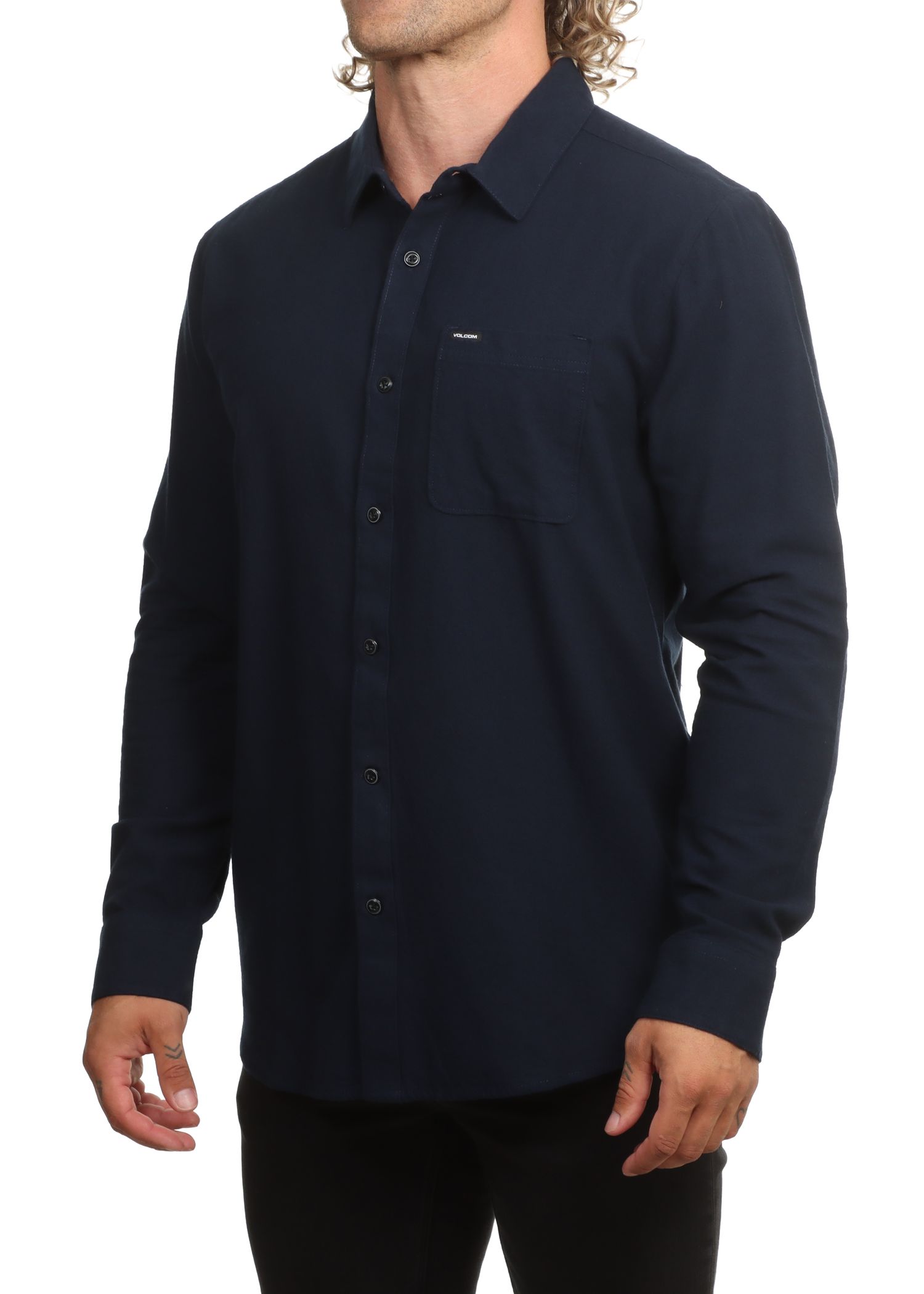 Volcom Caden Solid Shirt Marine