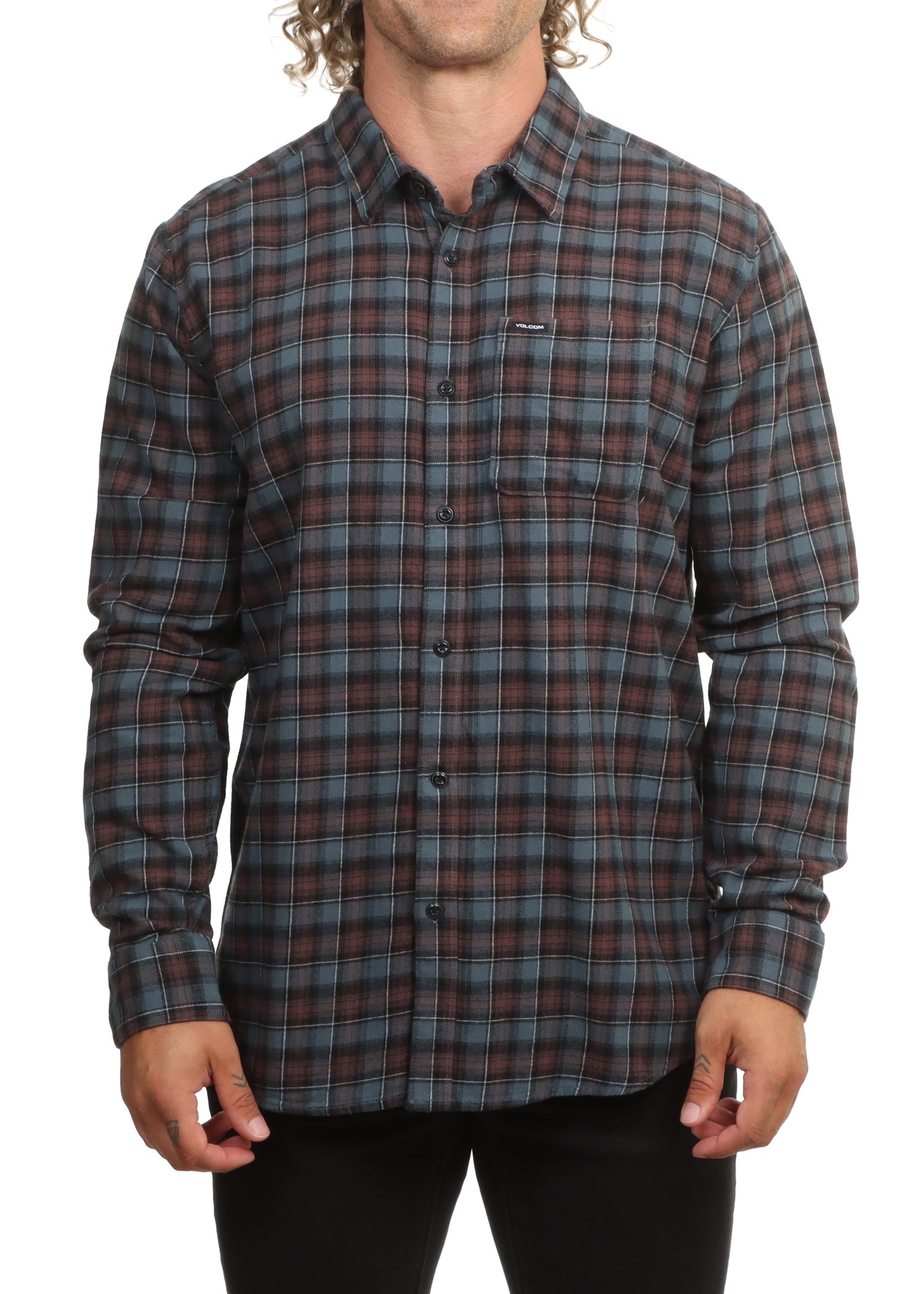 Volcom Caden Plaid Shirt Raisin