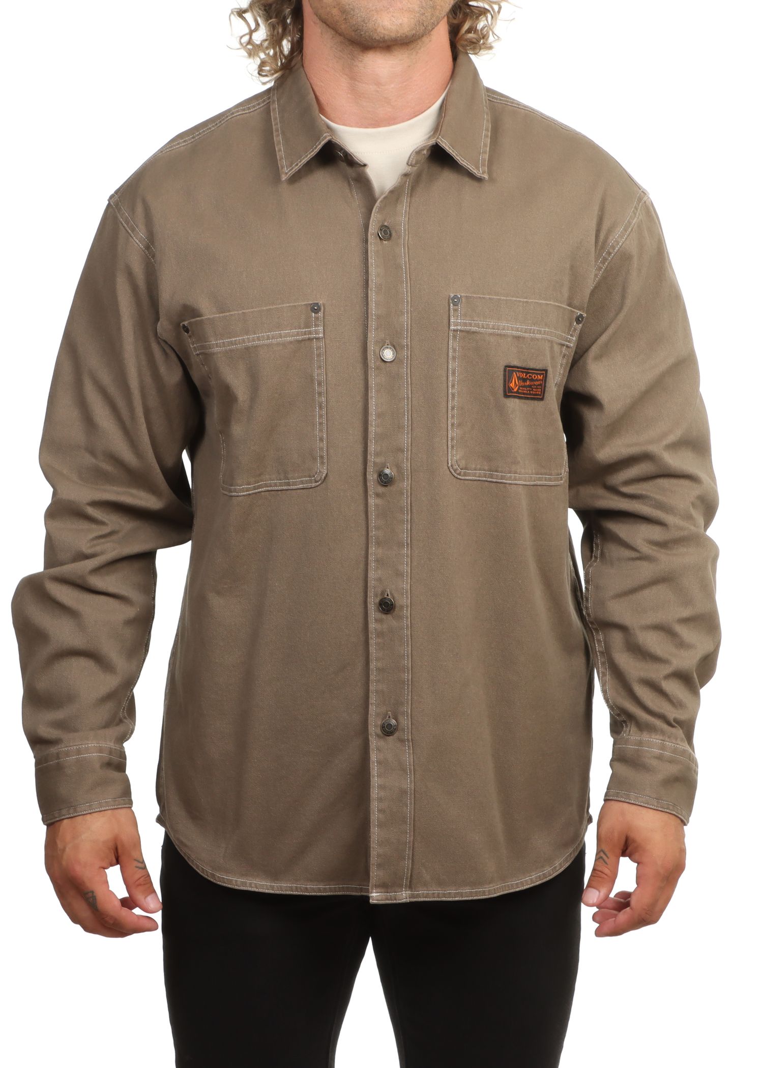 Volcom Levelstone Shirt Earth