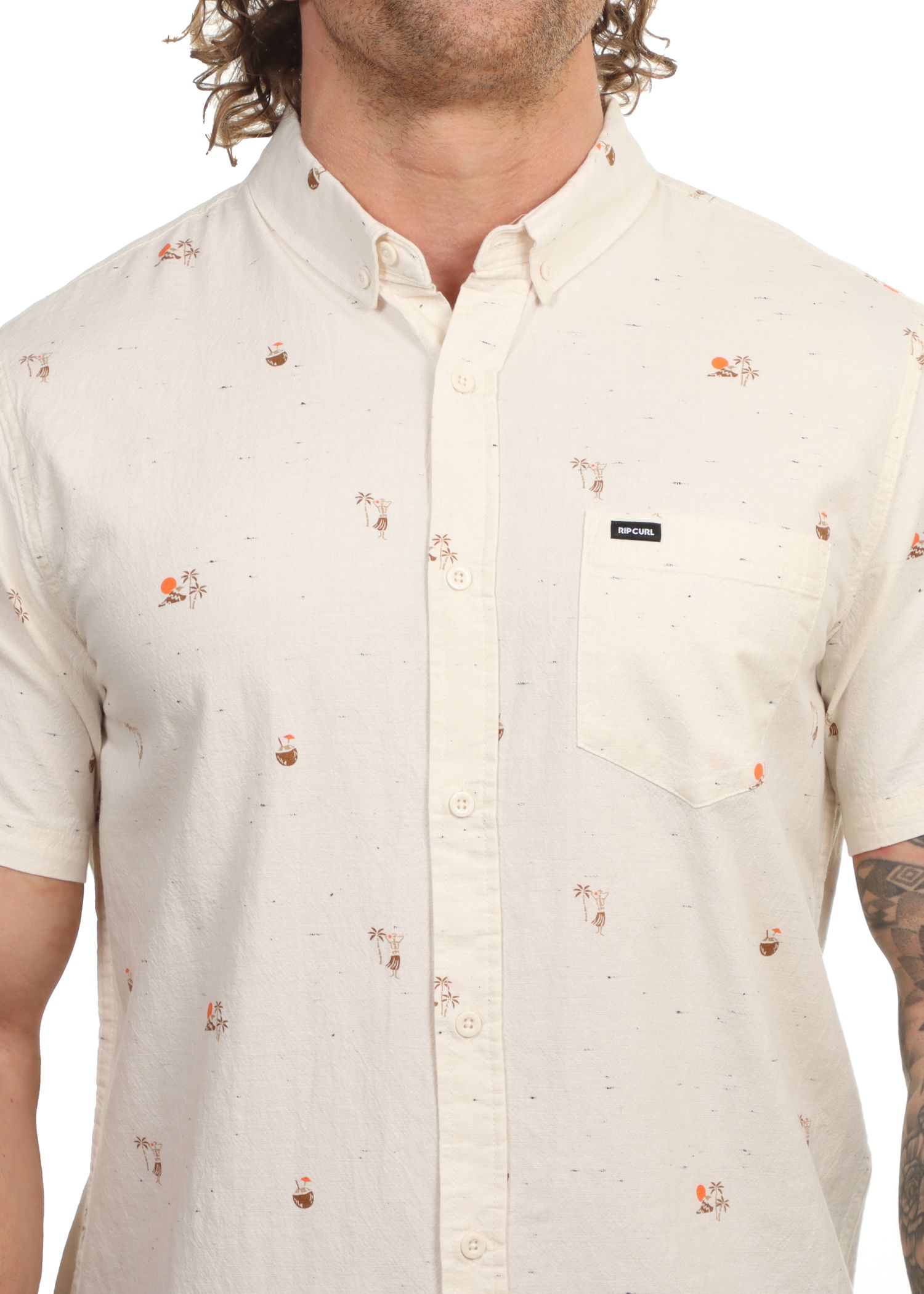 Ripcurl Skelly Breach Shirt Off White