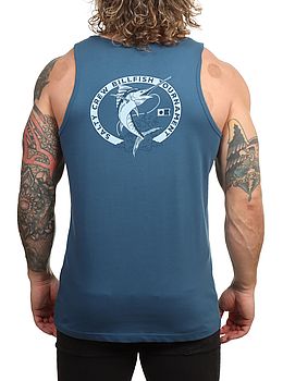 Salty Crew Shootout Tank Cast Blue