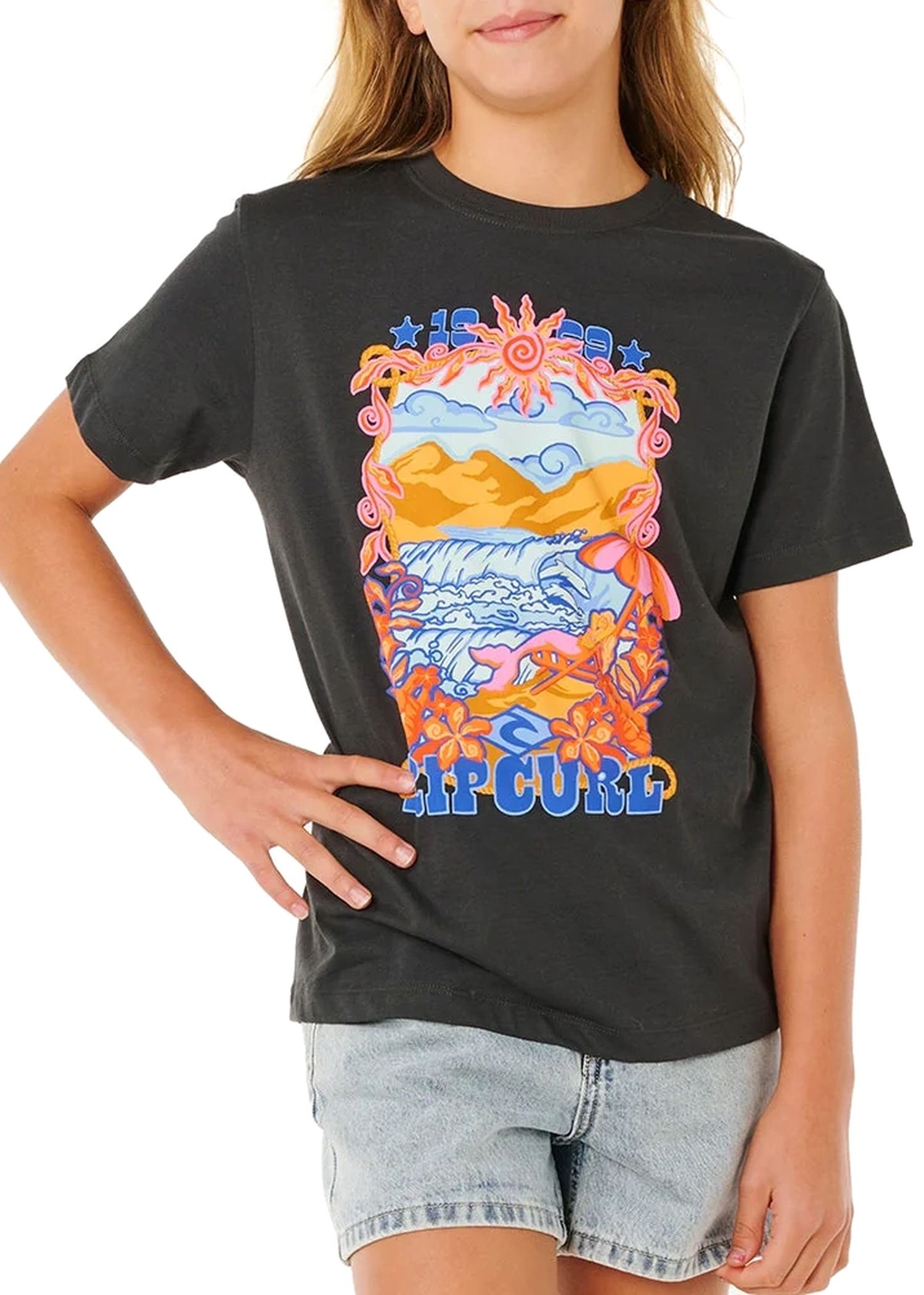 Ripcurl Girls Sunshine Squad Band Tee Black