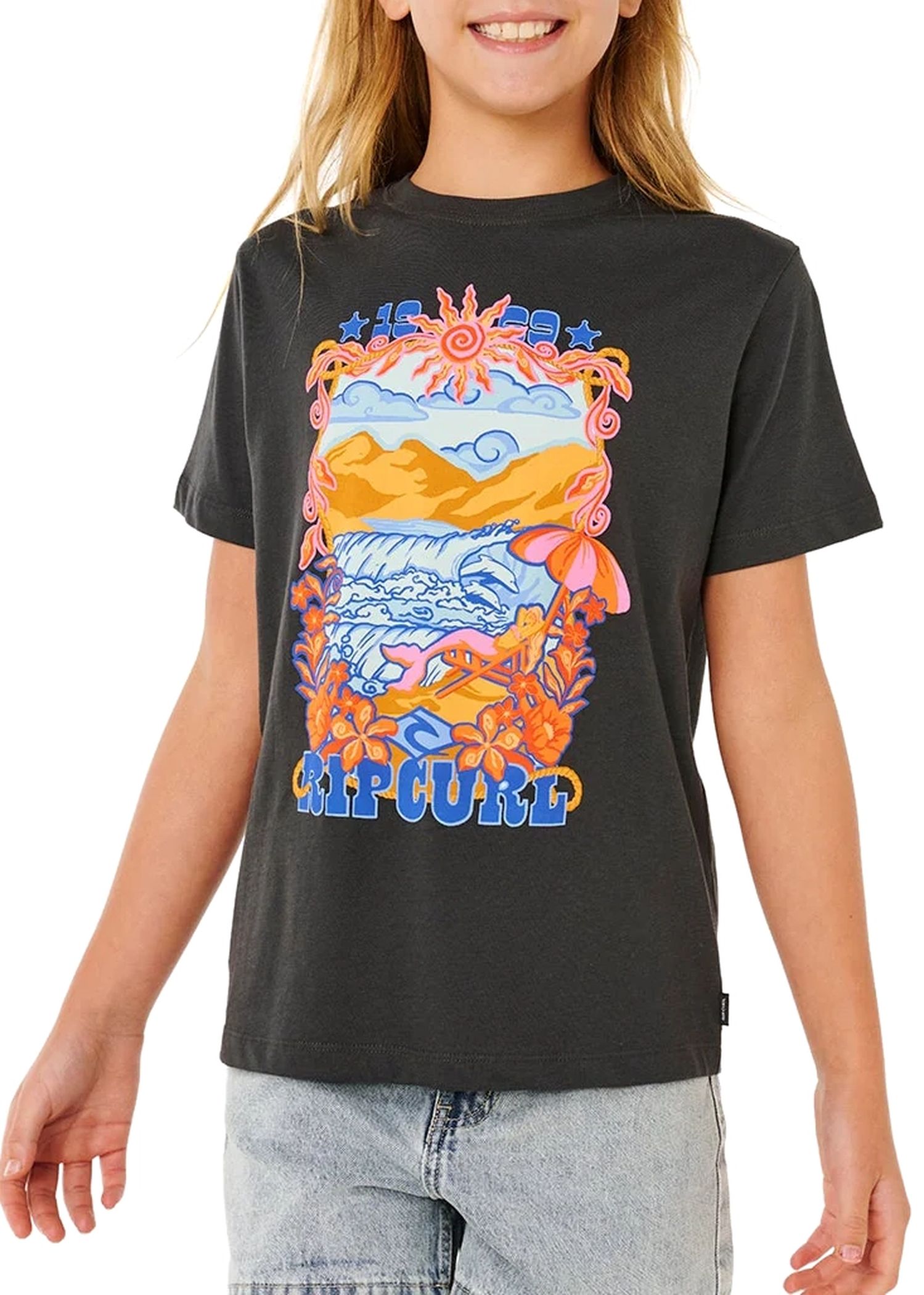 Ripcurl Girls Sunshine Squad Band Tee Black