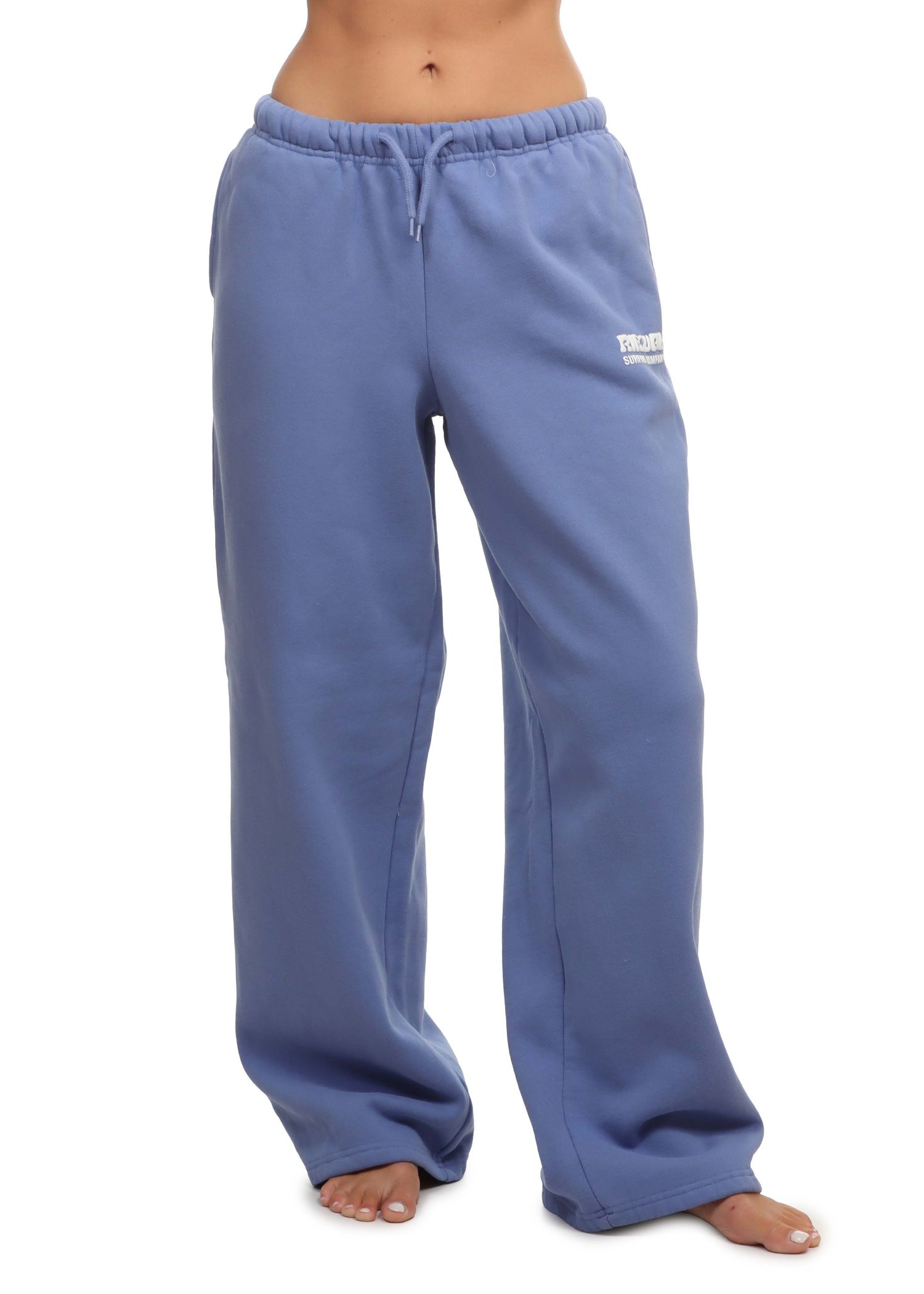 Ripcurl Surf Puff Wide Leg Trackpants Mid Blue