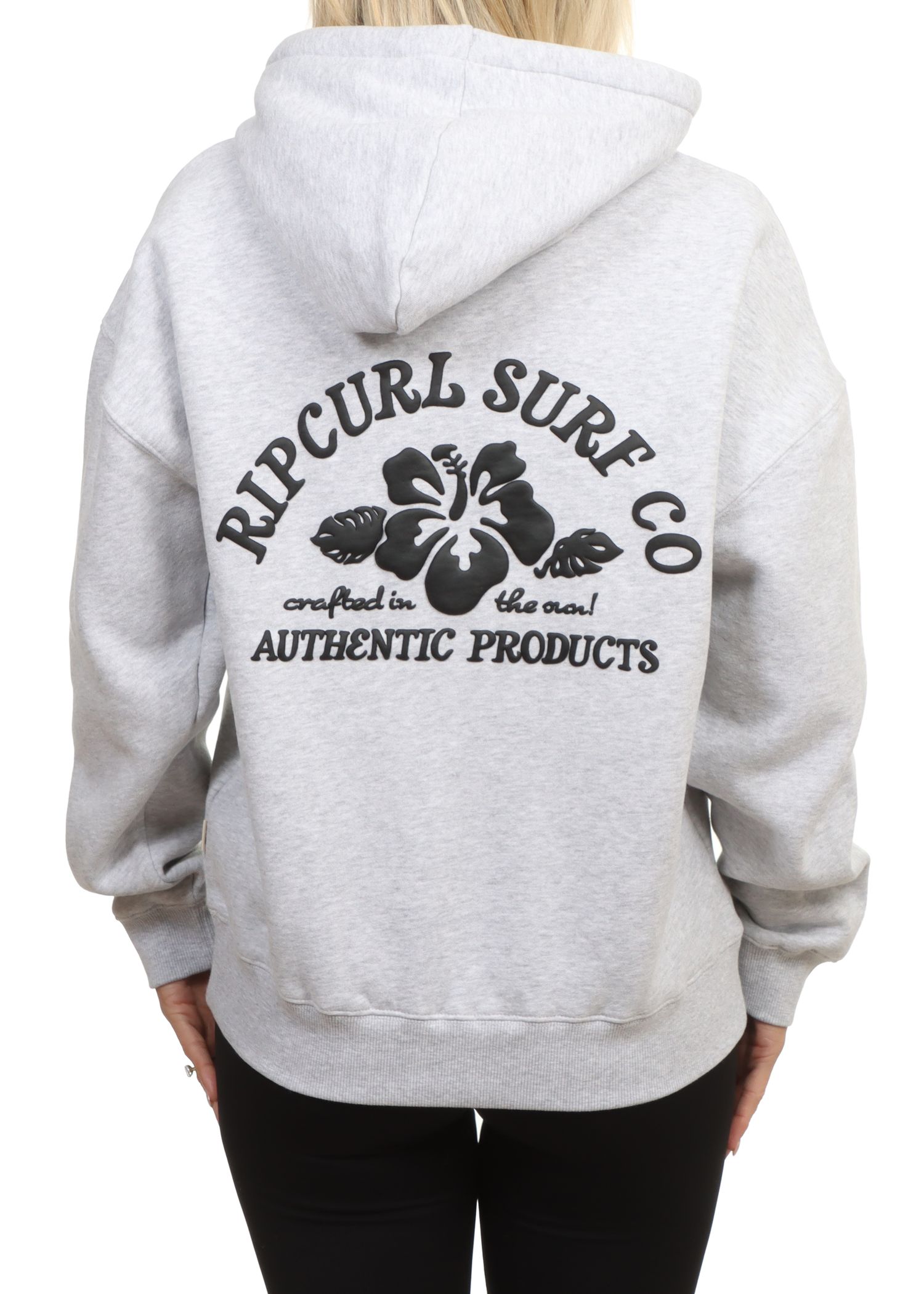 Ripcurl Surf Puff Relaxed Hoodie Grey Marle