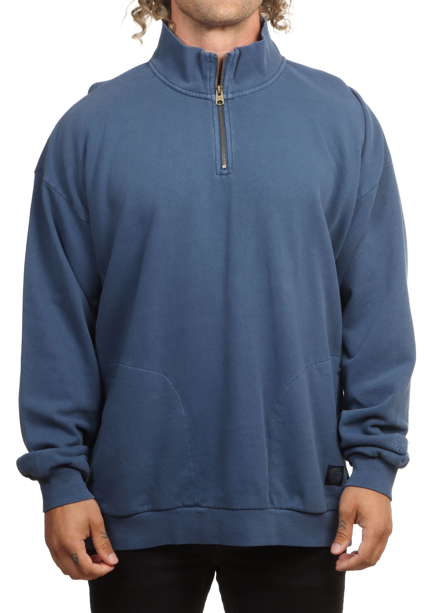 Ripcurl Premium Surf 1/4 Zip Crew Light Navy