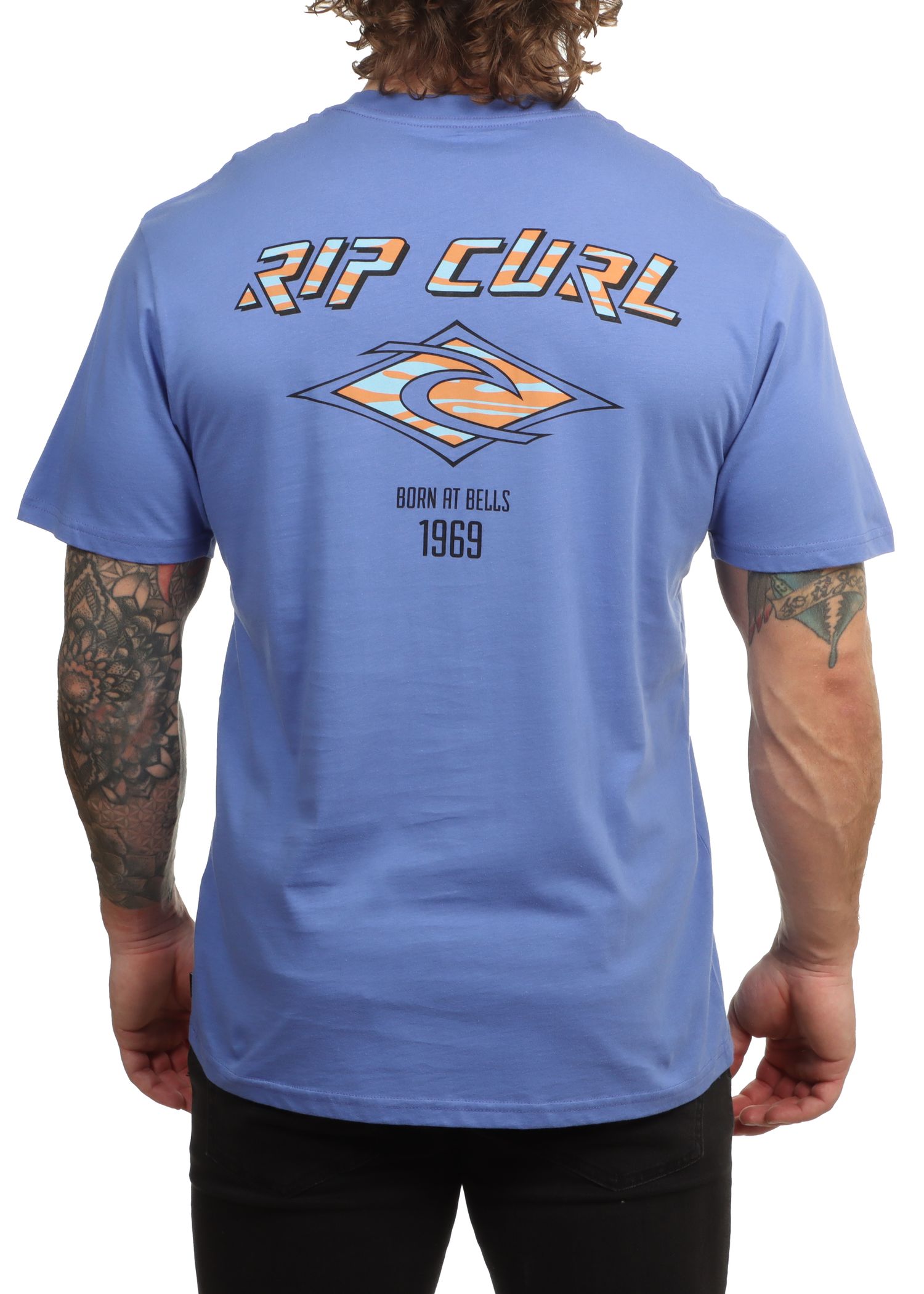 Ripcurl Fade Out Icon Tee Blue Haze