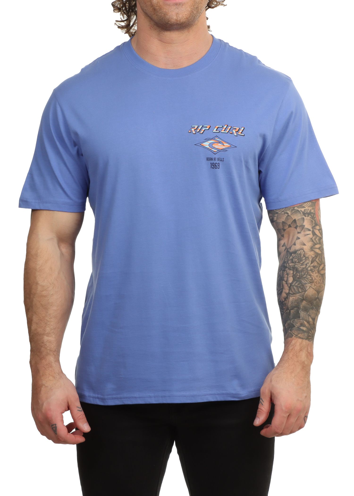 Ripcurl Fade Out Icon Tee Blue Haze