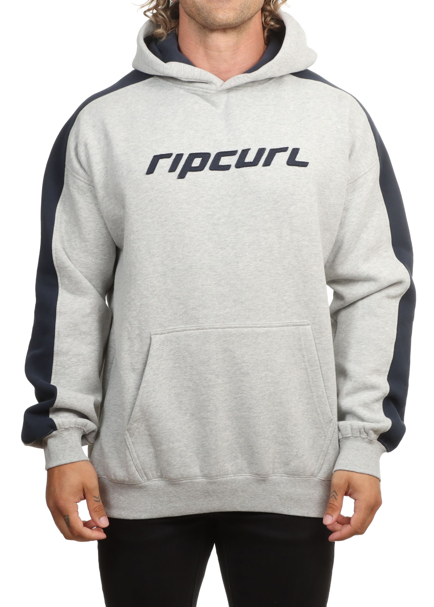 Ripcurl Archive Panel Hoodie Grey Marle