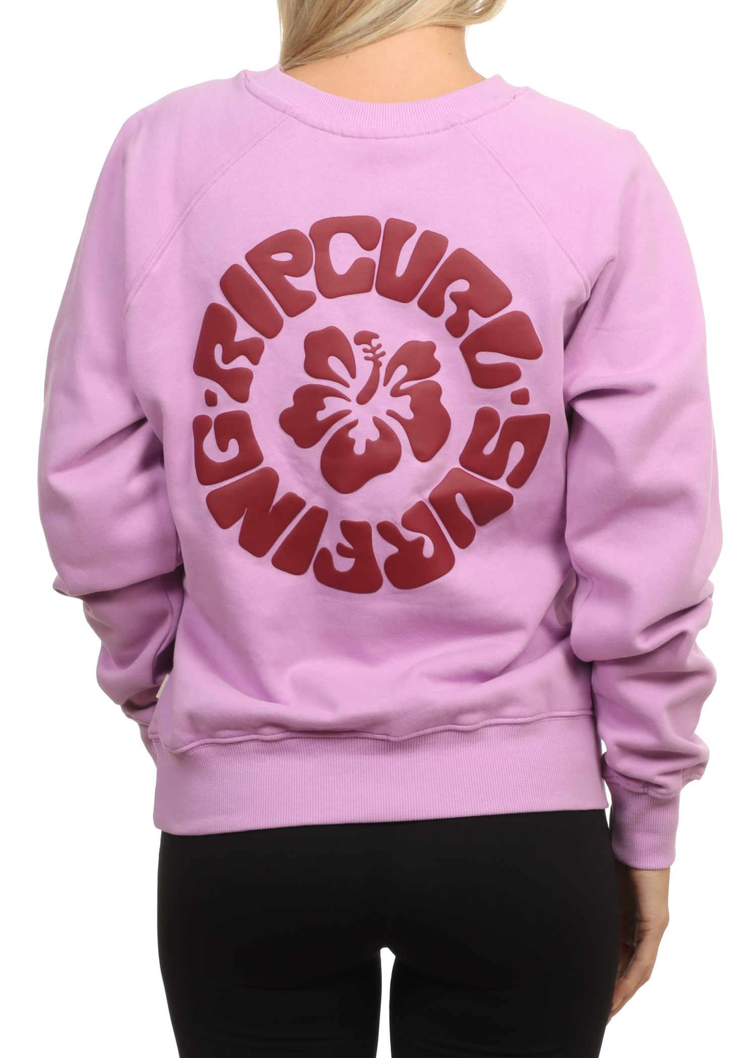 Ripcurl Surf Puff Raglan Crew Bright Lilac
