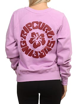 Ripcurl Surf Puff Raglan Crew Bright Lilac