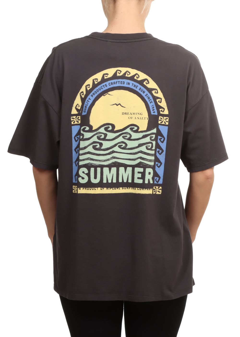 Ripcurl Summer Heritage Tee Washed Black