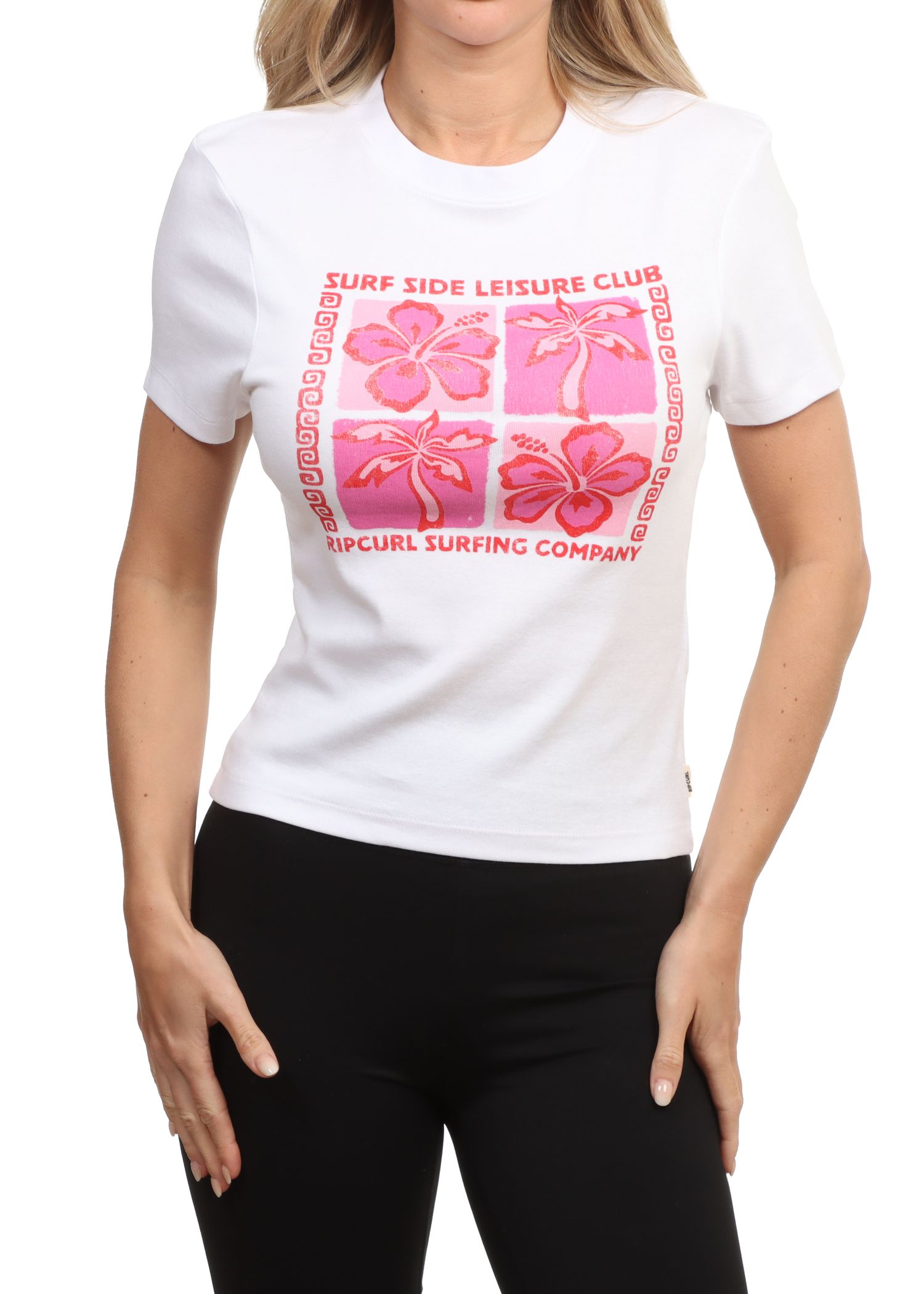 Ripcurl Surf Side Fitted Tee Optical White