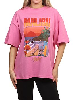 Ripcurl Hayley O Heritage Tee Super Pink Malibu