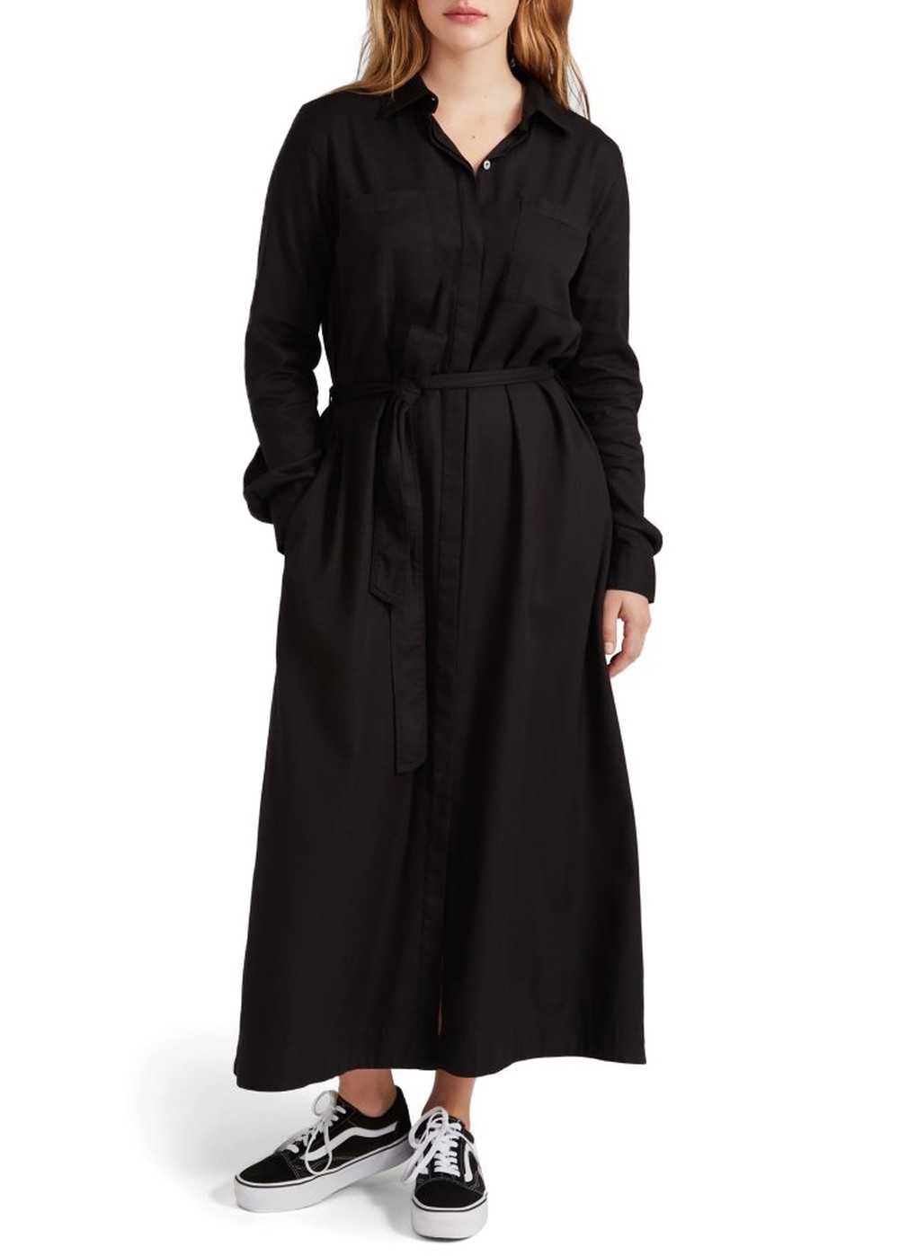 ONeill Endless Summer Shirt Midi Dress Black