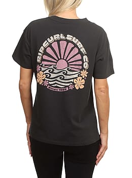 Ripcurl Party Wave Art Tee Washed Black