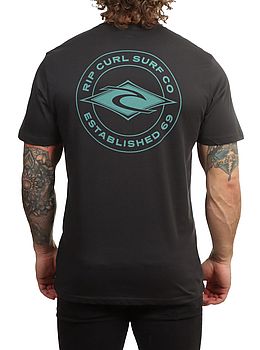 Ripcurl Staple Tee Washed Black