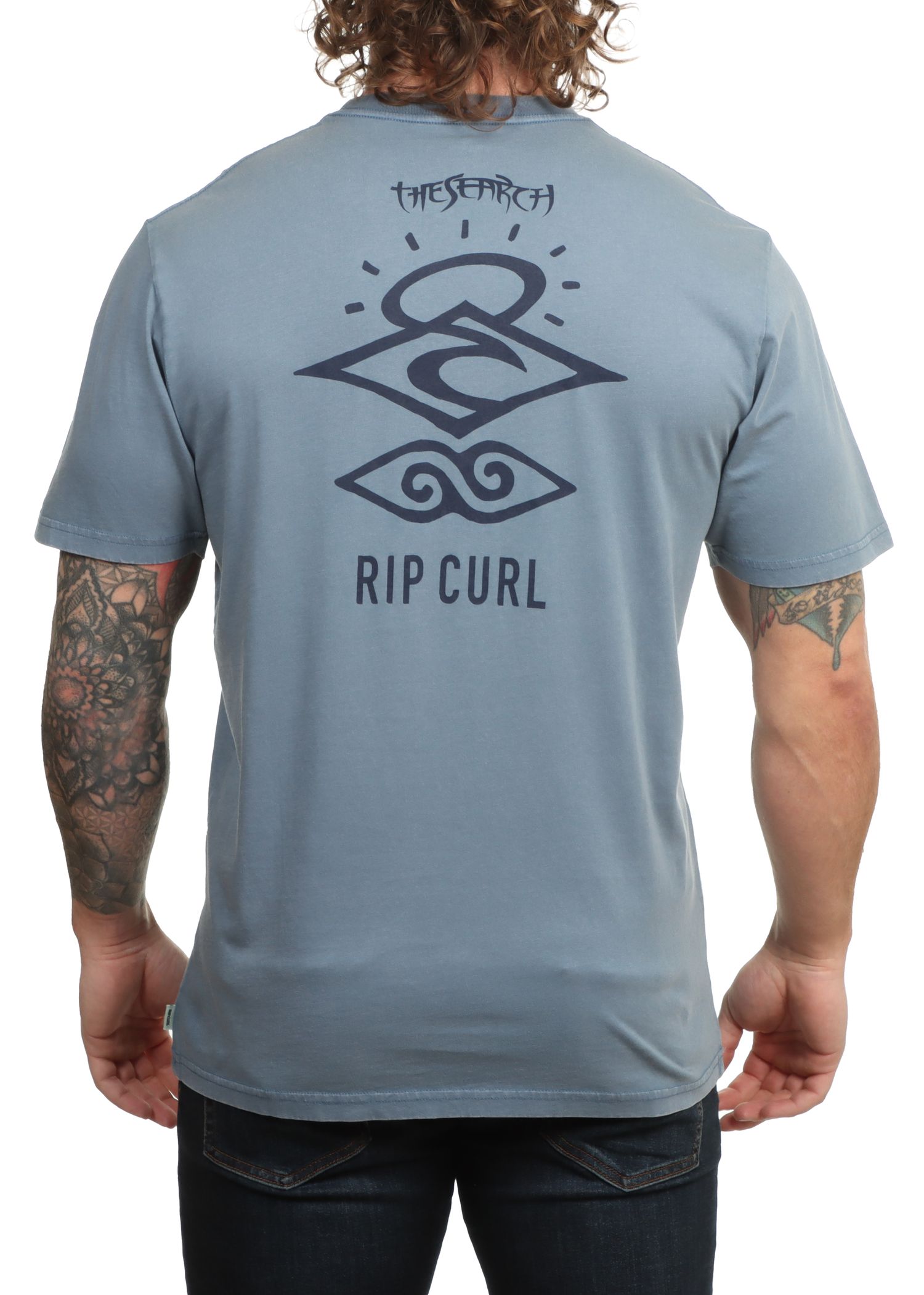 Ripcurl Search Icon Tee Bluefin