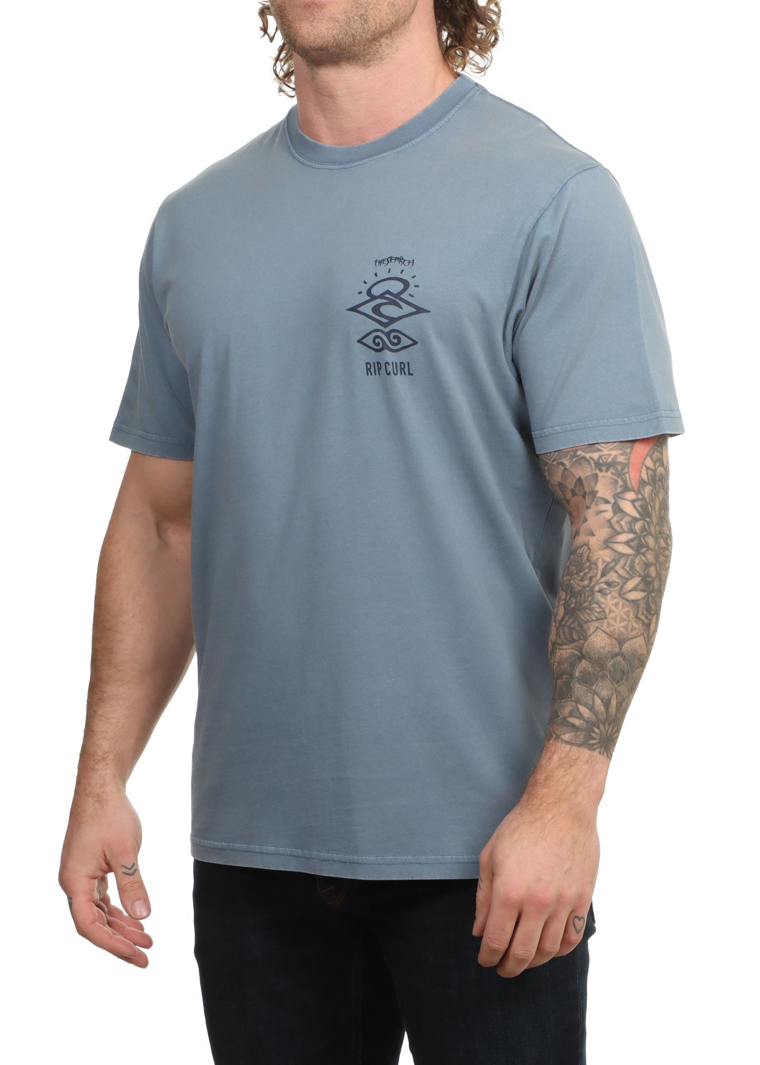 Ripcurl Search Icon Tee Bluefin
