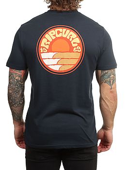 Ripcurl Pacific Rinse Stacked Tee Dark Navy