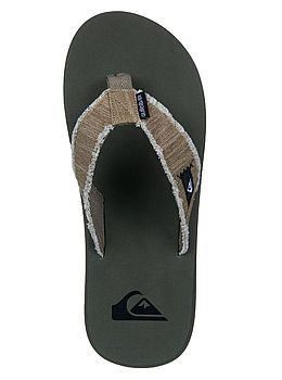 Quiksilver Monkey Abyss Flip Flops Grape Leaf