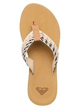 Roxy Porto Rope Flip Flops Light Brown
