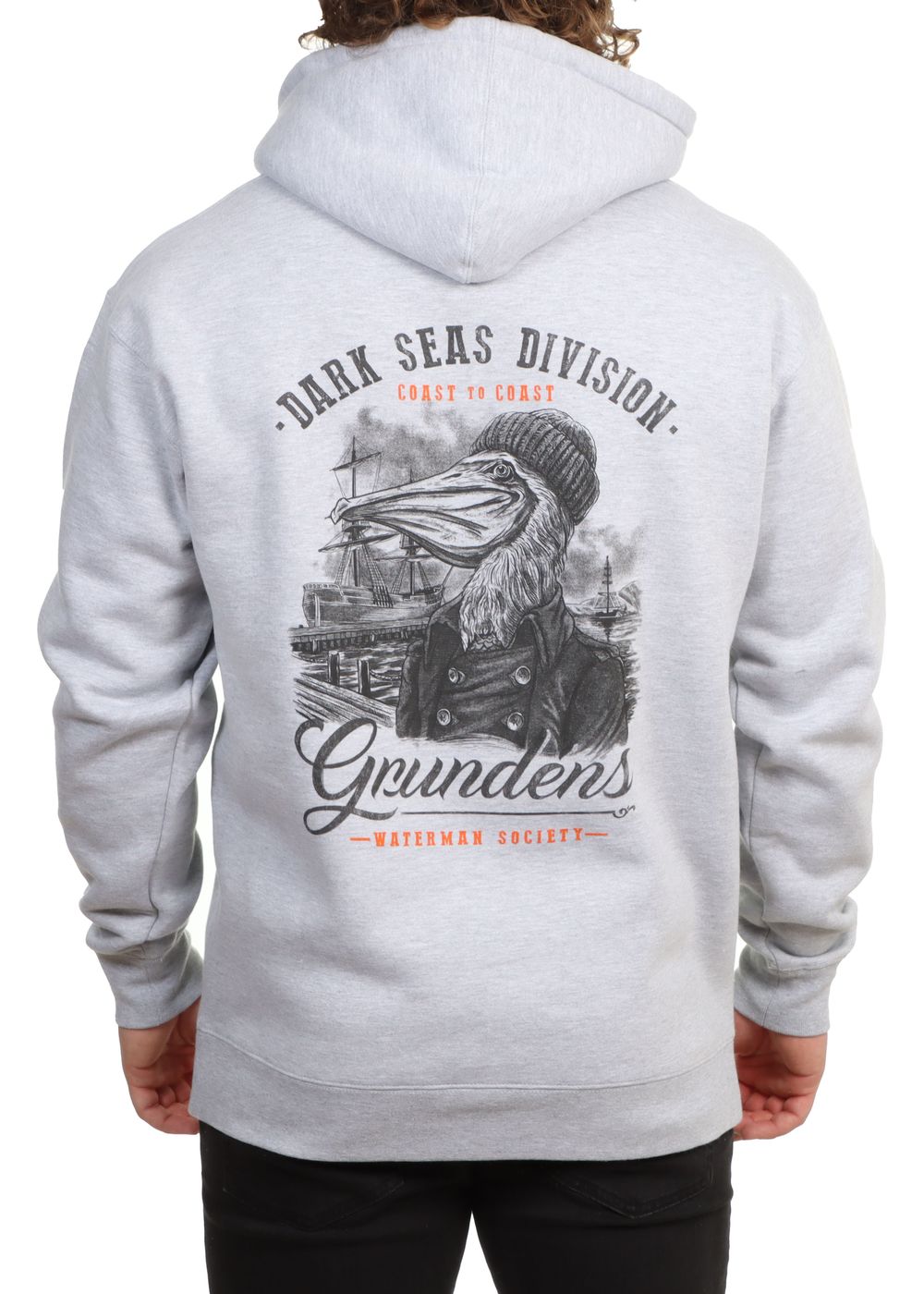 Dark Seas Portsmith Hoodie Heather Grey