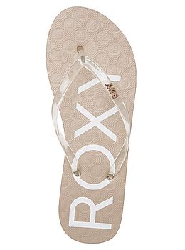 Roxy Viva Jelly Flip Flops White Champagne