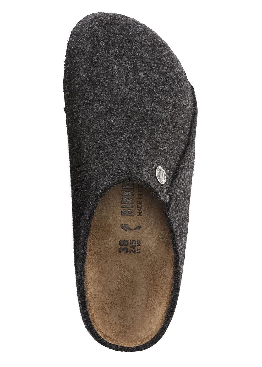 Birkenstock Zermatt Wool Felt Slippers Anthracite