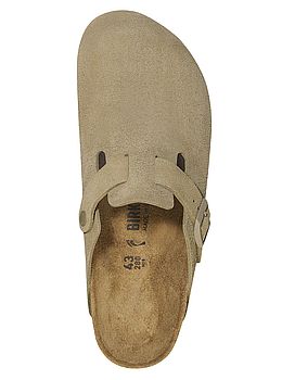 Birkenstock Boston Suede Clogs Faded Khaki