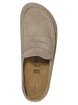 Birkenstock Naples Wrapped Suede Loafers Taupe