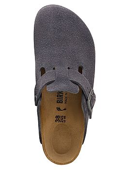 Birkenstock Boston Suede Clogs Charcoal