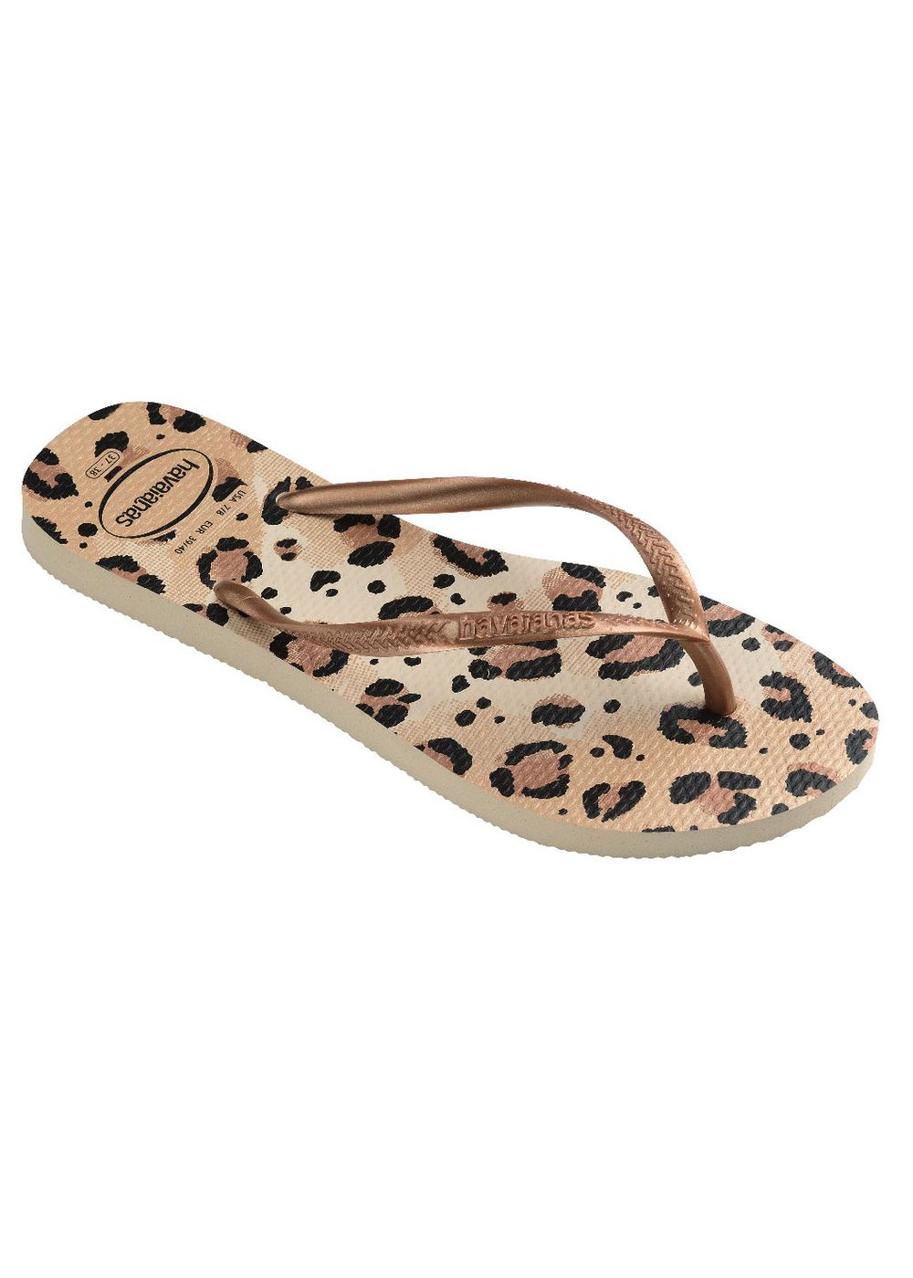 Havaianas Slim Animals Flip Flops Beige